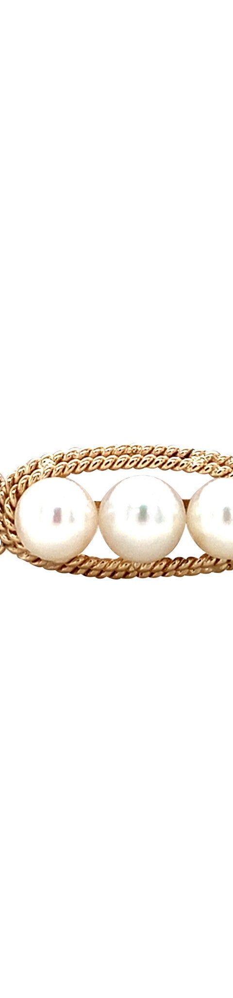 Vintage 14K Gold Bracelet with Pearl